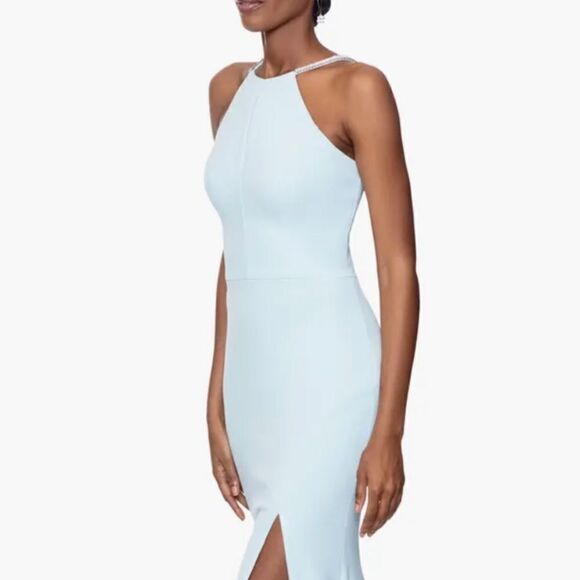 Xscape Evening Kyhle Rhinestone Trim Mermaid Gown 4 NEW $278 - Picture 7 of 10